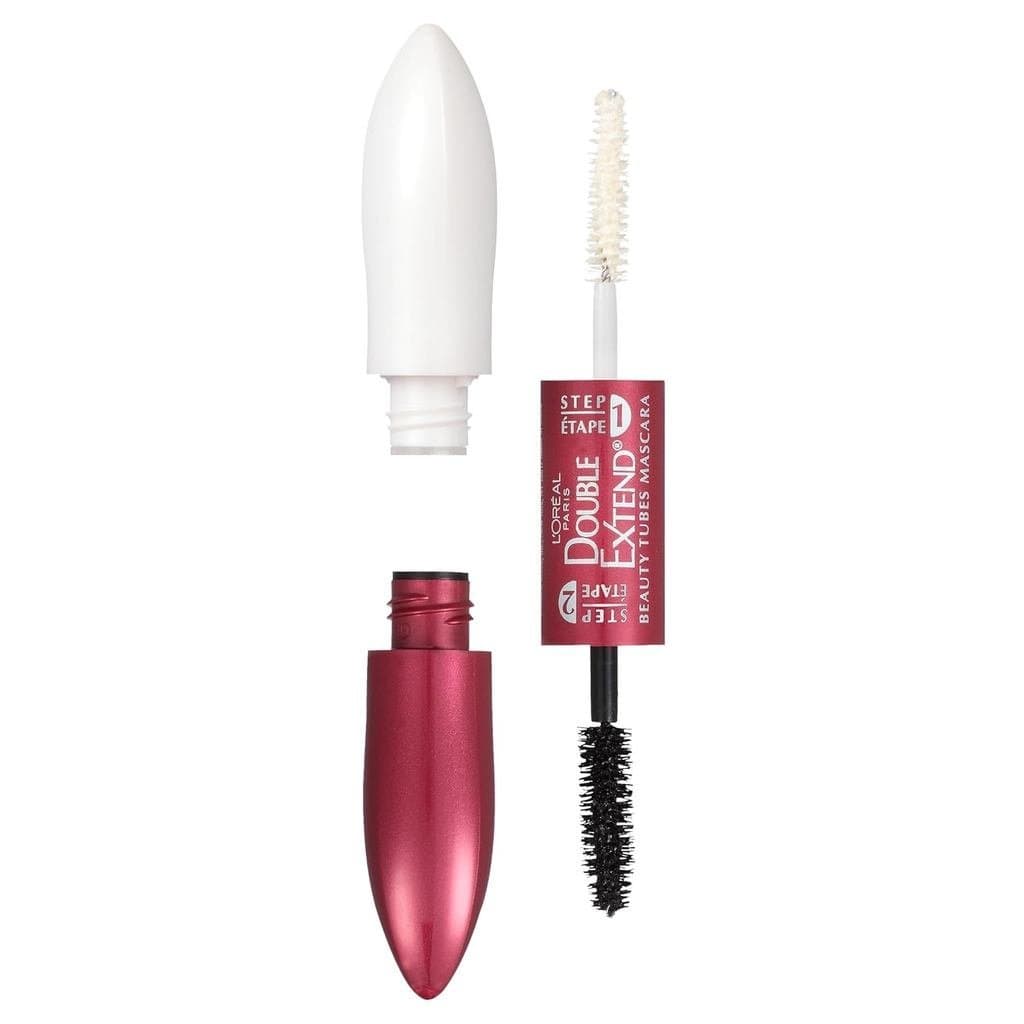 Máscara para Cílios Double Extend Tubing da L'Oreal Paris, Máscara Alongadora em 2 Passos, à prova de borrões.