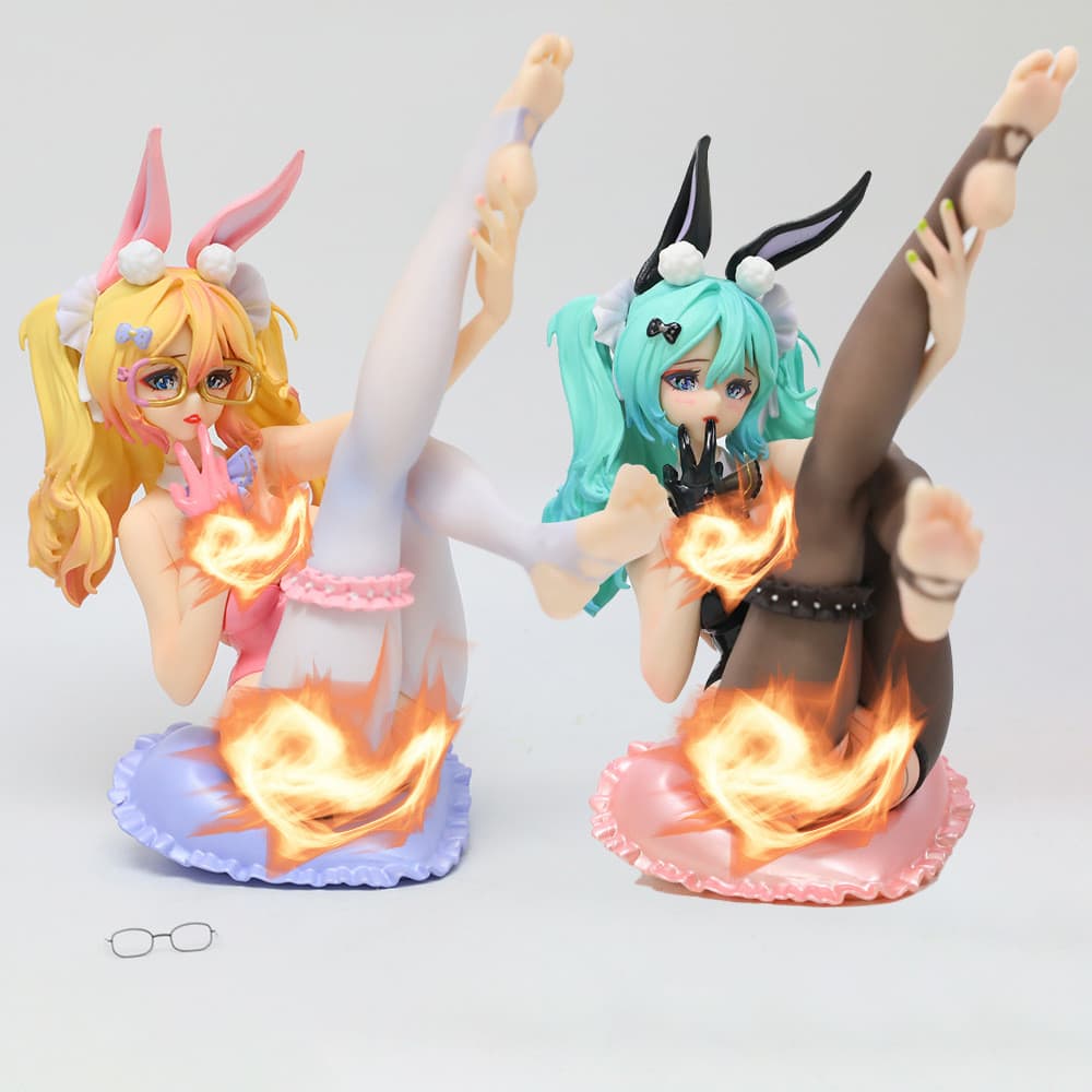 Figura de Anime transfronteiriça atacado coelho menina coelho chassi de mesa linda caixa de boneca de menina