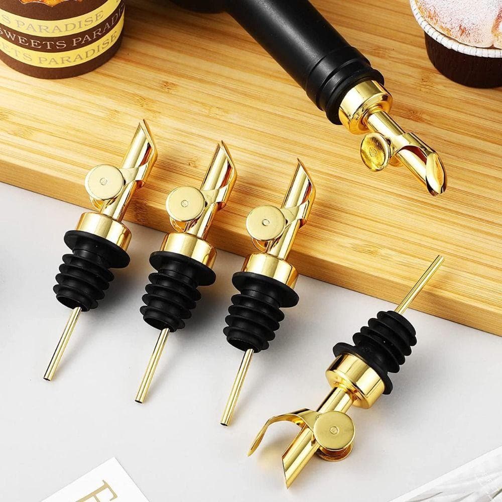 INSTORE 3 Peças De Bico Ponderado , Derramadores Precisos De Aço Inoxidável Para Garrafas De Licor , Flip Automático