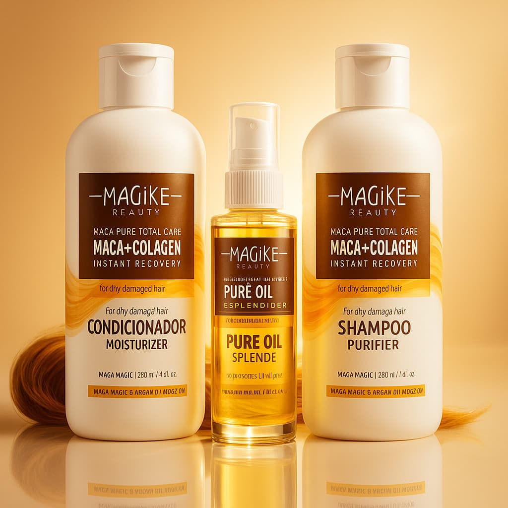 Kit Shampoo + Condicionador macadamia  250 ml+ Óleo argan 60 ml– Hidratação Profunda, Brilho Intenso e Fim do Frizz