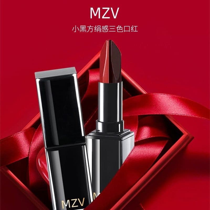 MZV Batom de três cores do mesmo estilo, não é fácil de borrar, beleza, batom branqueador fosco, retoque de beleza