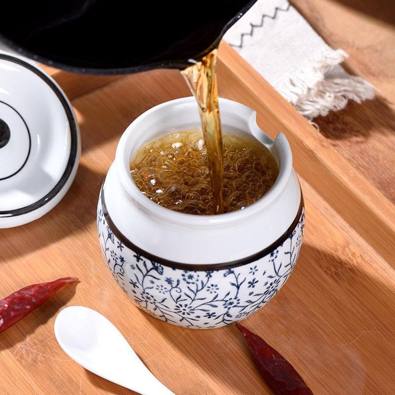 Saleiro de alta temperatura jarra de banha açúcar 269 molho resistente óleo de pimenta Material picante jarra de mistura