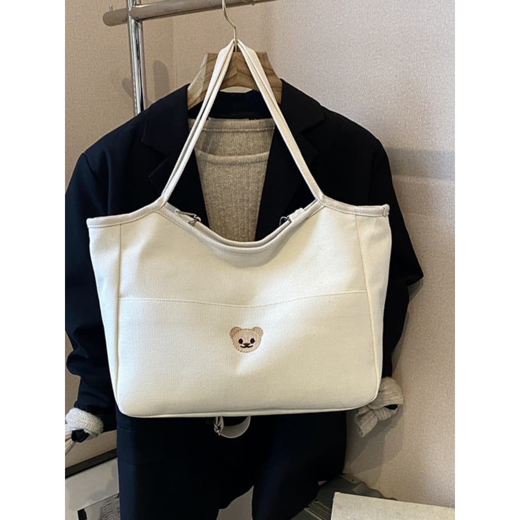 Coreano coreano mamãe saco novo estilo moda lona portátil sacola de grande capacidade mamãe passeio com bebê de um ombro
