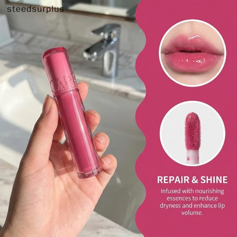 Espelho Acabamento Brilho Labial Hidratante Água Luz Efeito Plumping Mancha De Longa Duração Para Maquiagem