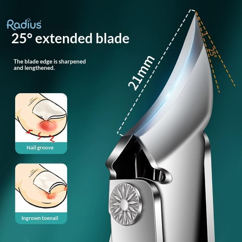 Cortador De Unhas De Raio Para Encravadas , Anti-Respingo , Ponta Inclinada , Corte Indolor De Aço Inoxidável Pedicure D