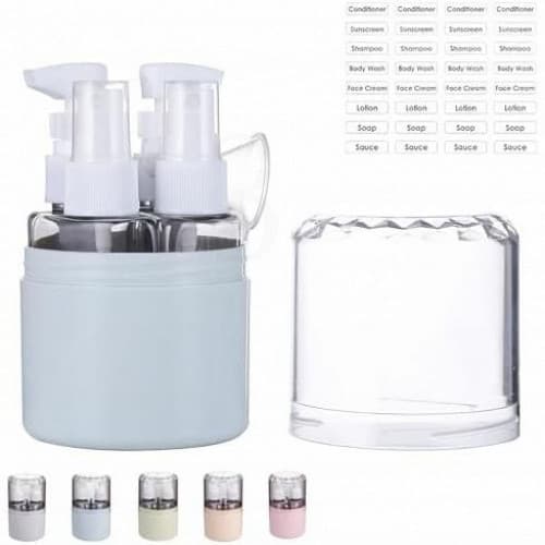 Conjunto de Viagem Portátil Cloud, Mini Dispensador de Shampoo, 2 em 1, 3 em 1, 4 em 1, Mini Dispensador Portátil, Caixa