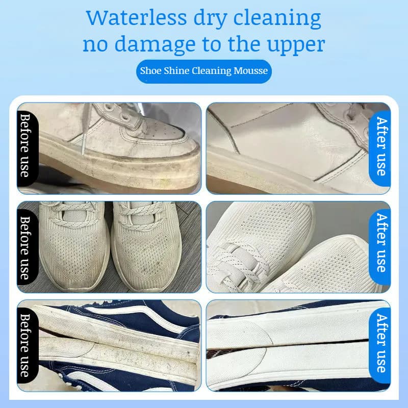 [Prático e Eficiente] [Deep Clean In Seconds] Limpador de Sapatos/Espuma de Limpeza/Sapatos Brancos