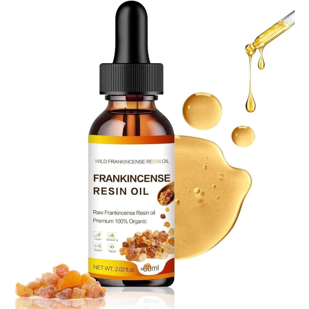 Óleo de Resina de Olíbano Orgânico, Óleo Facial de Olíbano para a Pele, Sérum Antienvelhecimento Natural, Reduz Linhas F