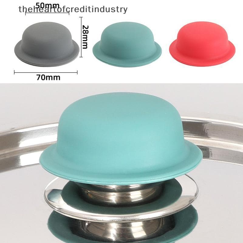 1/2 Pçs Resistente Ao Calor Pote Pan Tampas Chapéu Panelas Universal Cozinha Silicone Botão Alça De Elevação Capa Casa G