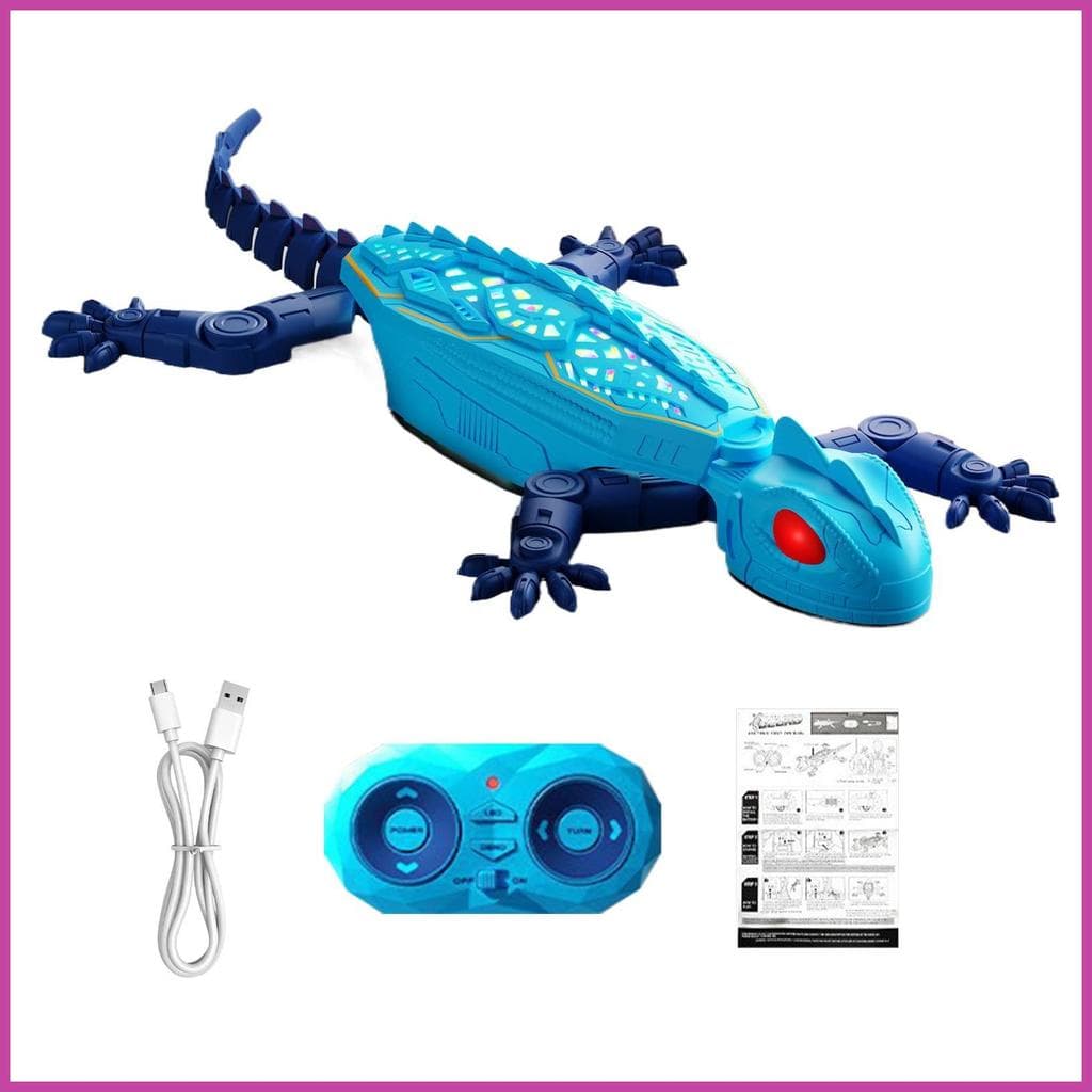 Brinquedo Gecko Rastejante De Parede Com Olhos LED Recarregável Lagarto De Controle Remoto Forte Sucção De Escalada Para