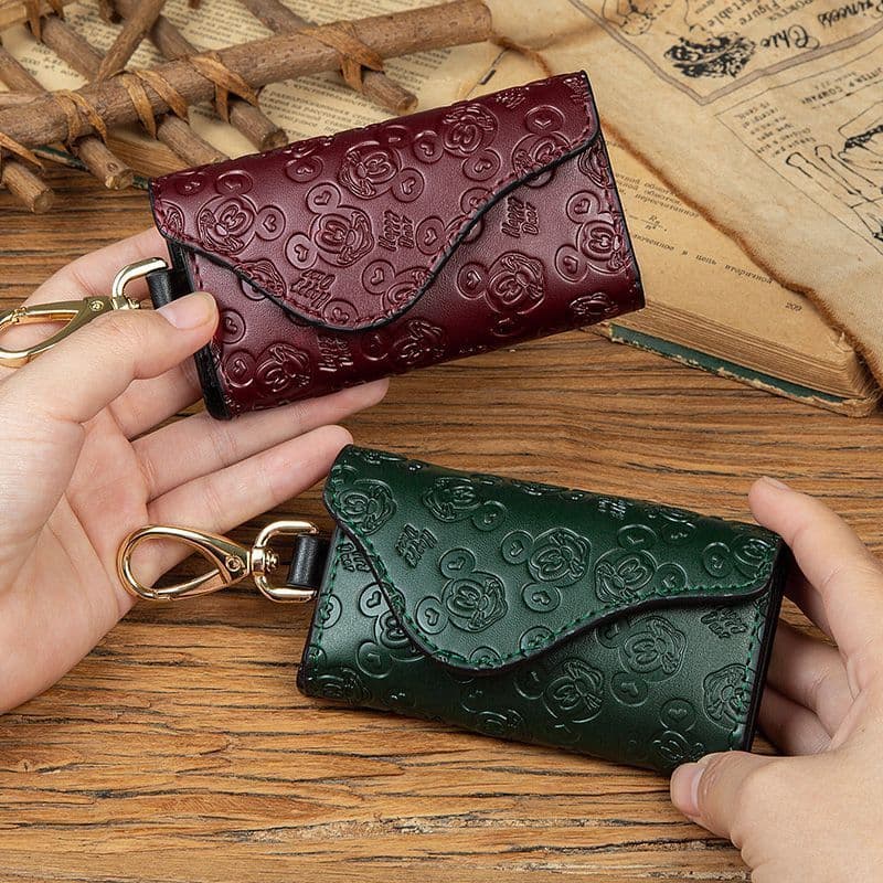 Duer caso chave de couro feminino moda coreana High-End 2026 novo estilo saco de armazenamento doméstico caso chave clip