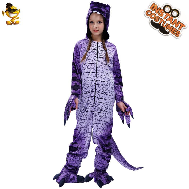 Halloween crianças estilo roxo tiranossauro Rex traje Masquerade festa Role-Playing tiranossauro palco Cos