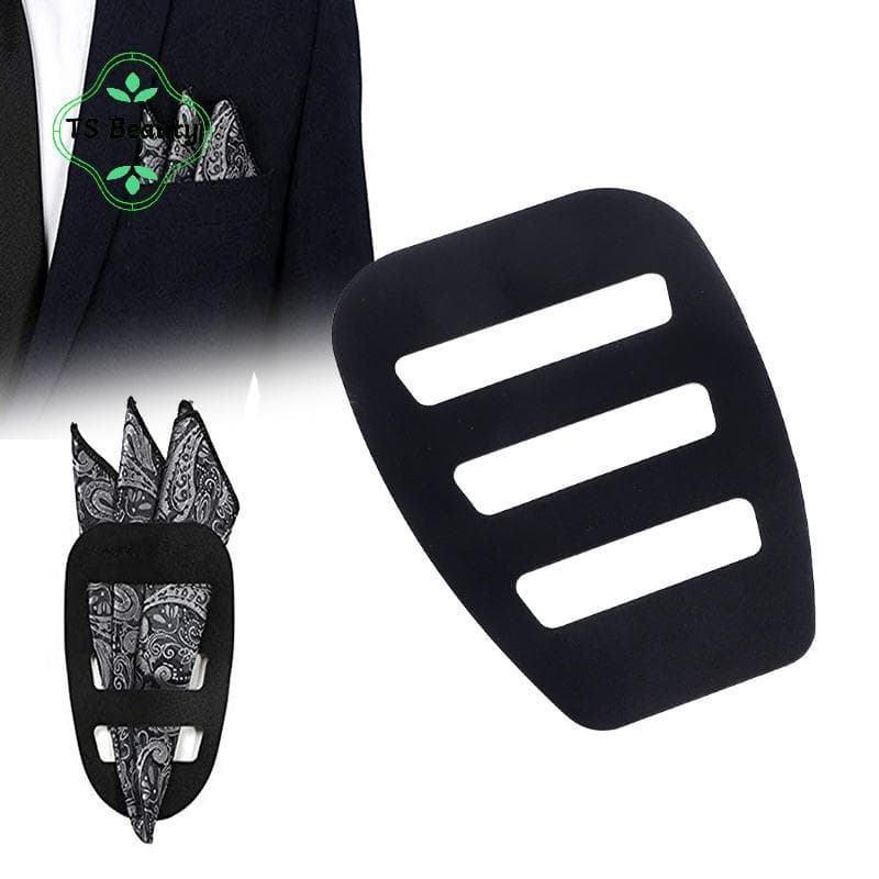 TS Moda Poeta Quadrado Titular Lenço Keeper Organizador Homem Lenços Pré-Dobrados Para Homens Cavalheiros Terno Vestindo
