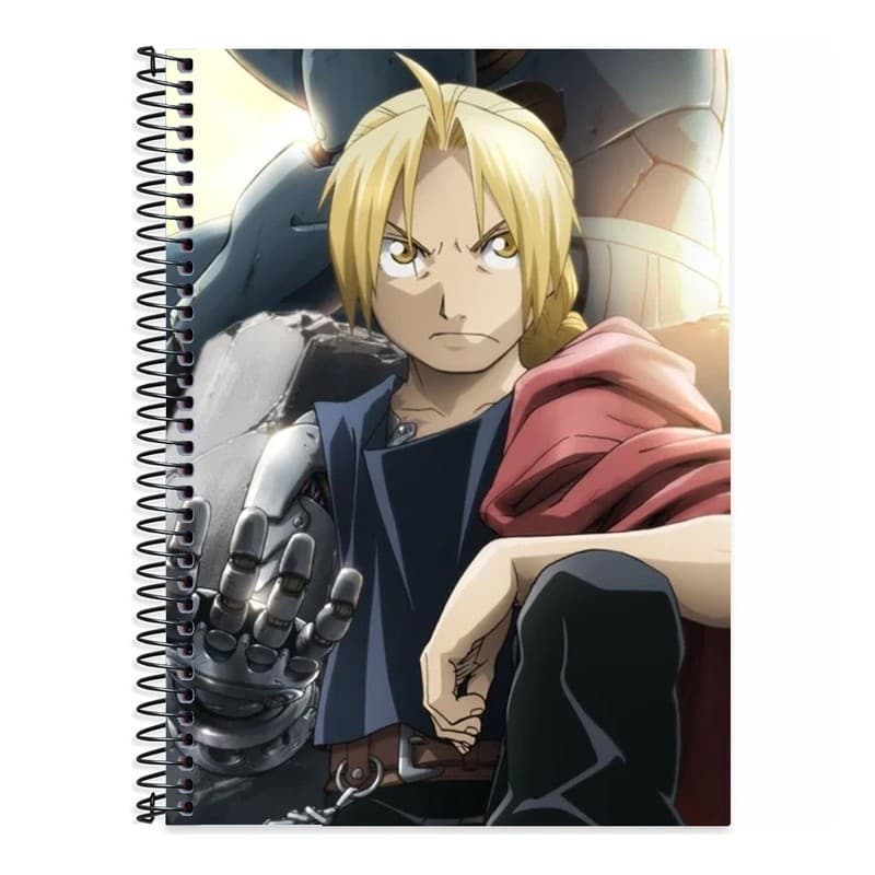 Caderno Escolar Universitário 10 Materias 200Fls Edward Elric