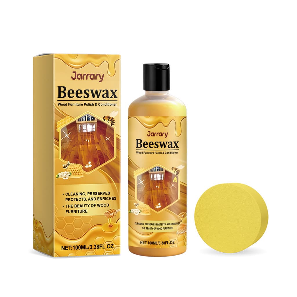 Jarrary Beeswax Wood Polish - Limpador suave para móveis de madeira, remove sujeira, dá brilho e realça a cor, agente de