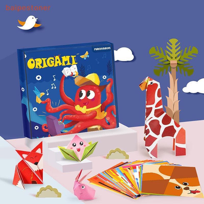 [baipestoner] Kit de Origami para Crianças de 5 a 16 Anos, 108 Folhas com 54 Padrões e Livro de Instruções |     Papel I
