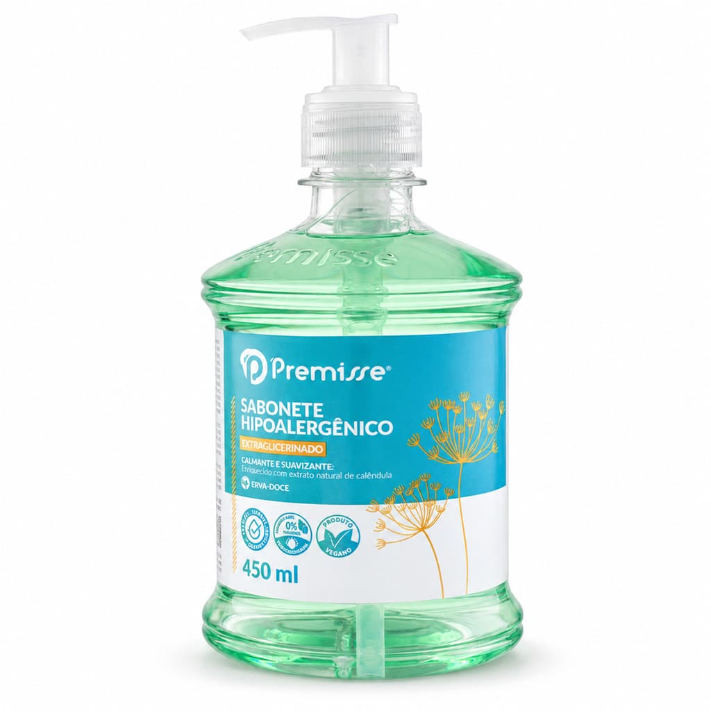Sabonete Líquido Hipoalergênico 450ml Premisse Erva-Doce