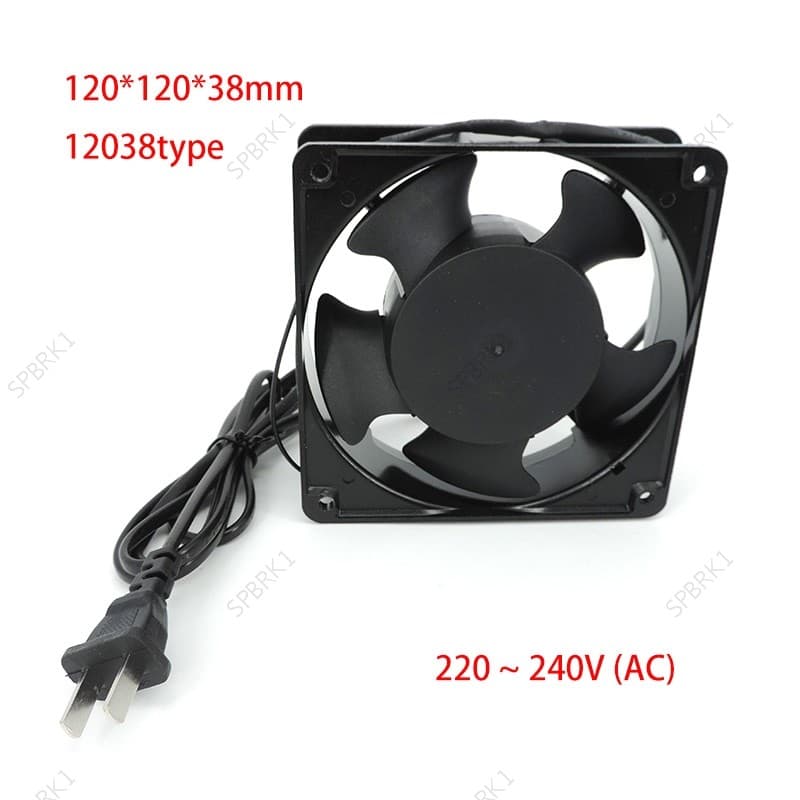 Ventilador De Resfriamento Com Rolamento De Manga 120x120x38mm 220V-240V 0.14A Cabo De Alimentação Ca US Plug BRK1