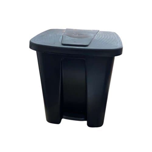 Lixeira Com Pedal Capacidade 16 Litros Preto Resistente Facil Uso Limpeza