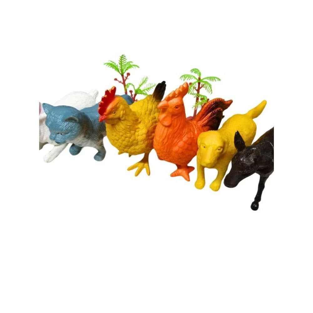Kit Animais em Miniatura Colecionáveis 6 Modelos Diferentes, Educativos, Criativo, Realista, Brinquedo Infantil Borracha