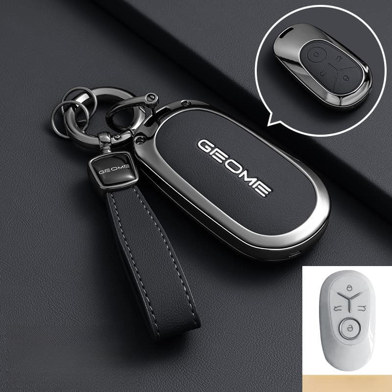 Geely 2025 Caso Chave Do Carro Para EX2/EX2 Pro/Max Geome EV Zinco Aliado Couro Chaveiro Capa Remota Escudo Habitação