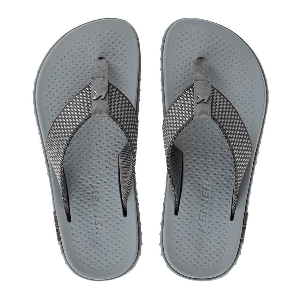 Chinelo Sandália Kenner Kivah Dots Cinza Chumbo