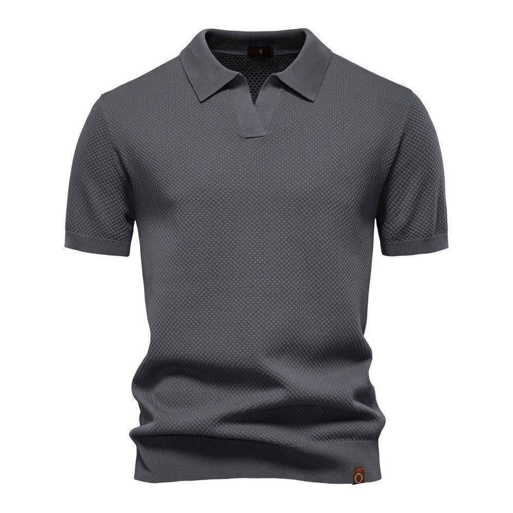 Camisa Polo de Negócios de Alta Qualidade, Estilo Abacaxi, Tamanho Europeu, Camisa Polo de Lã Texturizada para Homens, p