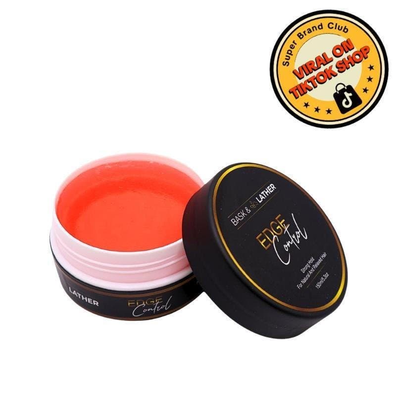 FIXAÇÃO FORTE - BORDAS ESPESSAS - CONTROLE DE BORDAS BASK AND LATHER Gel para Cabelo Strong Edge X4YW