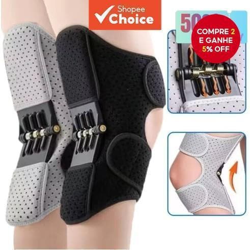 Conjunto De Proteção De Joelho De 2 Peças , Suporte De Energia , Almofadas , Rebote Poderoso , Força De Mola , Esportes