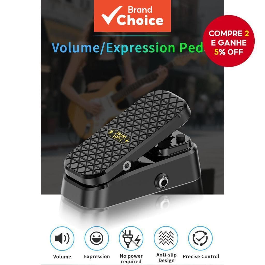 Salfini VP-1 Pedal de Volume e Expressão Dupla Função – 2 em 1 para Efeitos de Guitarra, Sem Necessidade de Energia,