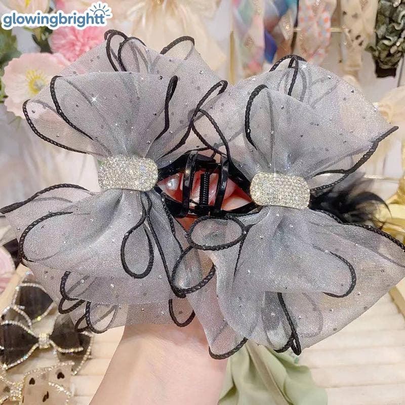 GLOWI Estilo Coreano Strass Garra De Cabelo Grampos Acessórios Vintage