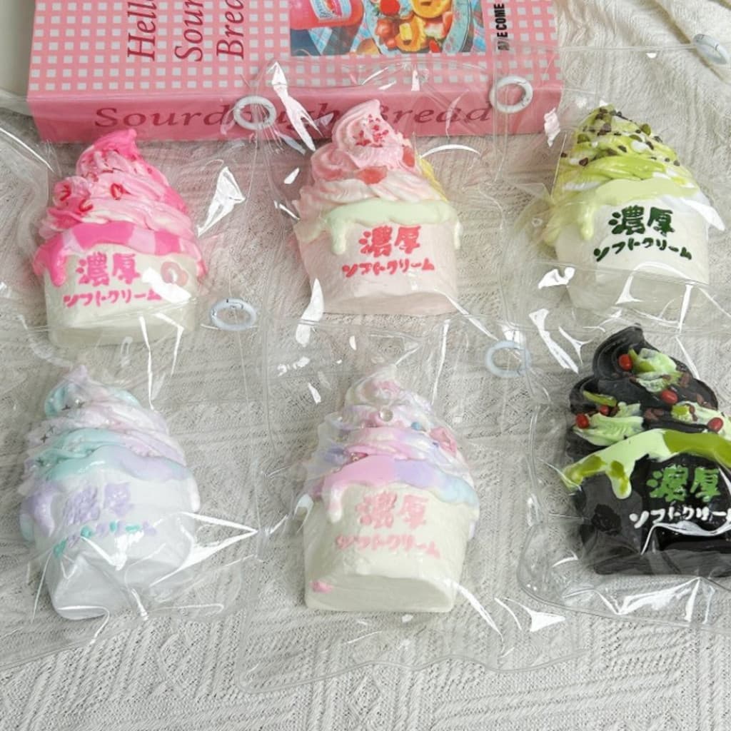 [Handmade Stress Toy]✨Ice Cream Squishy Toy✨Food Grade Silicone/Fidget/Stress Relief Decompression Toy