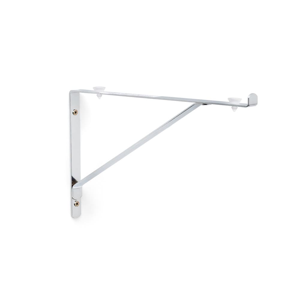 Kit 10X Suporte Para Prateleira De Vidro 25 Cm Cromado
