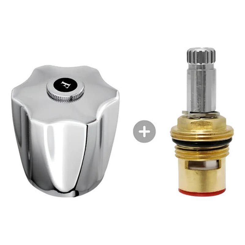 Kit Reparo De Torneira Cartucho Metal Cerâmico Com Volante