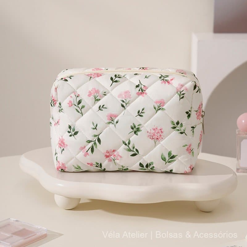 Necessaire Feminina com Estampa de Leopardo para Maquiagem e Viagem