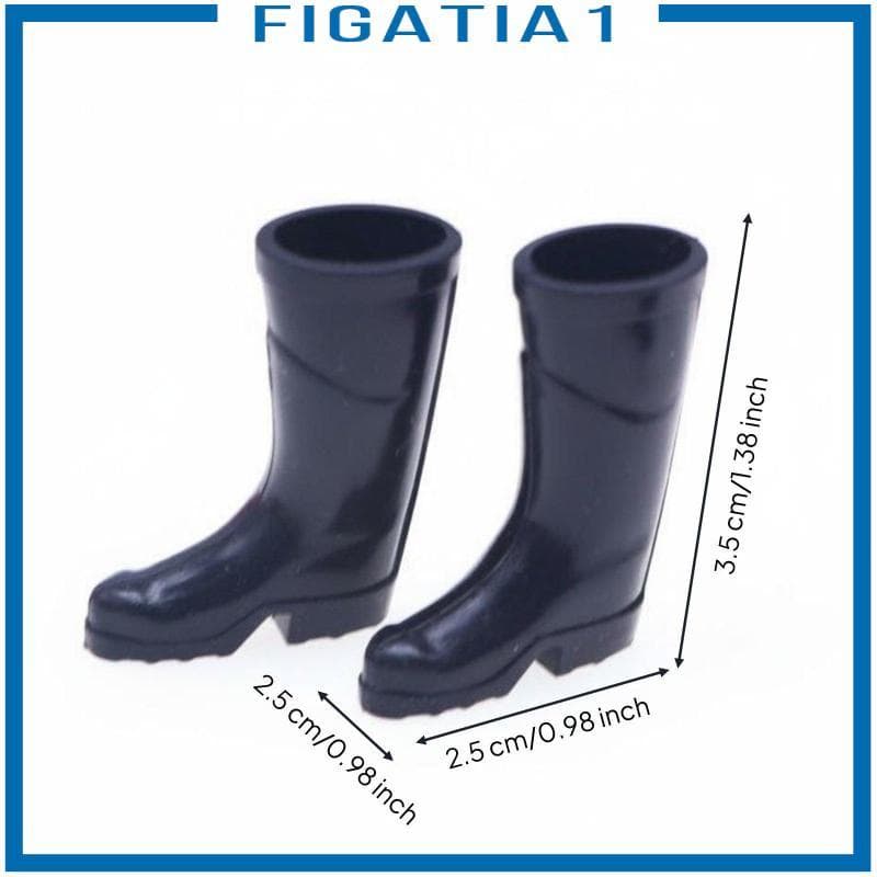 [Figatia1] Botas De Chuva Para Bonecas , Sapatos De Silicone Em Miniatura Minúsculas BJD OB11 , Acessório De Moda Cena D