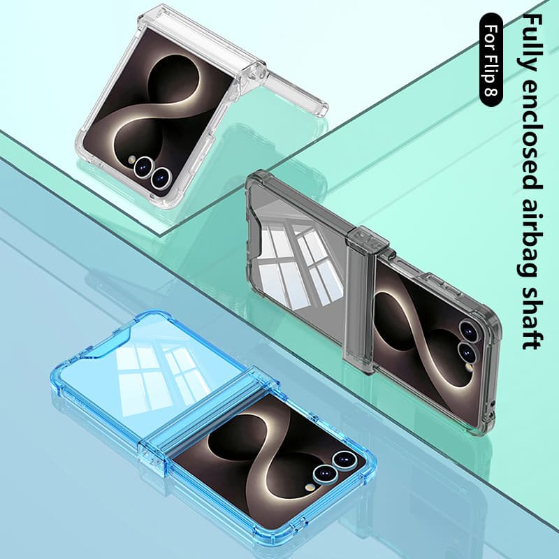 Capa De Telefone Móvel Para Samsung Galaxy Z Flip 8 Flip8 ZFlip8 Flip8 5G Quatro Cantos Anti-Queda Com Tudo Incluído Tra
