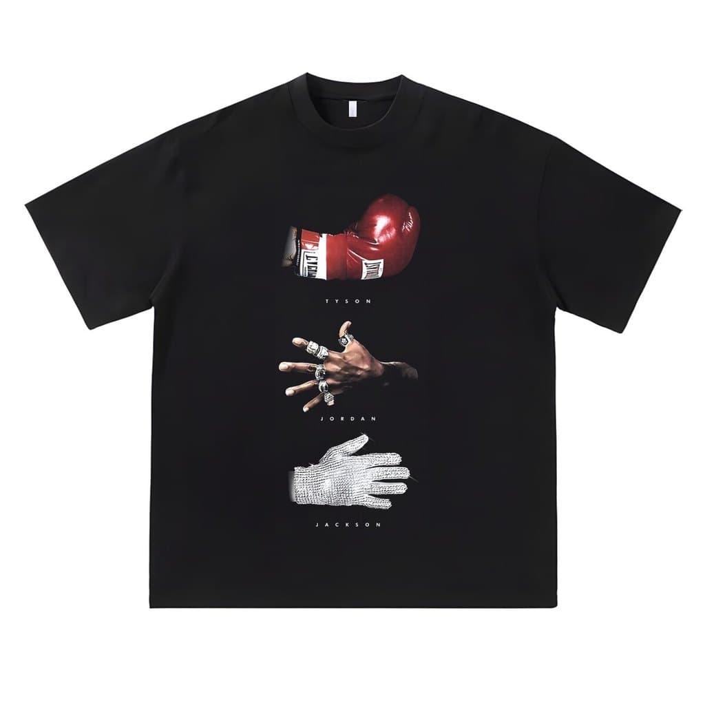 Camiseta Vintage Americana Retrô De Alta Qualidade Com Estampa De Palma Solta De Manga Curta Para Homens E Mulheres
