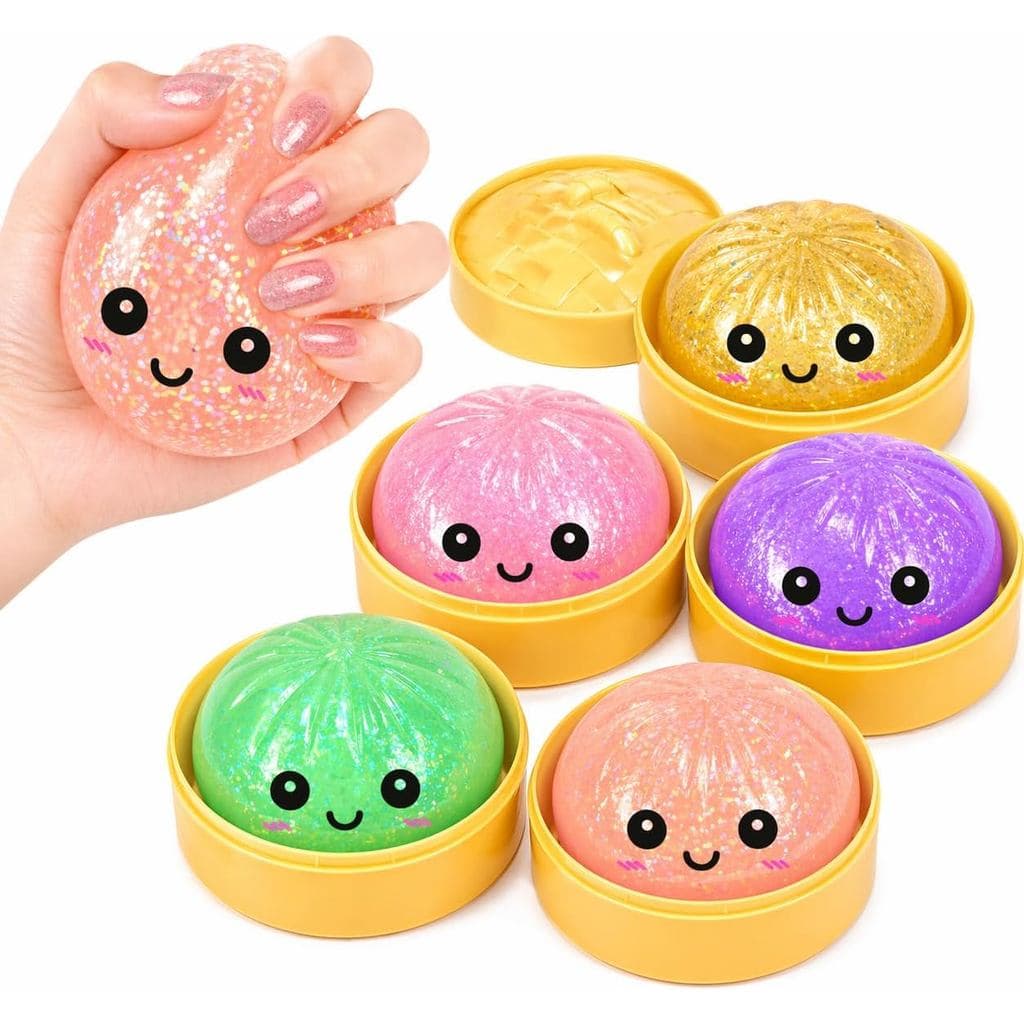 Caixa Misteriosa de Squishies Brilhantes – 4 Squishies por caixa (5 cores vibrantes) – Edição Rara 100% Escondida – Cert