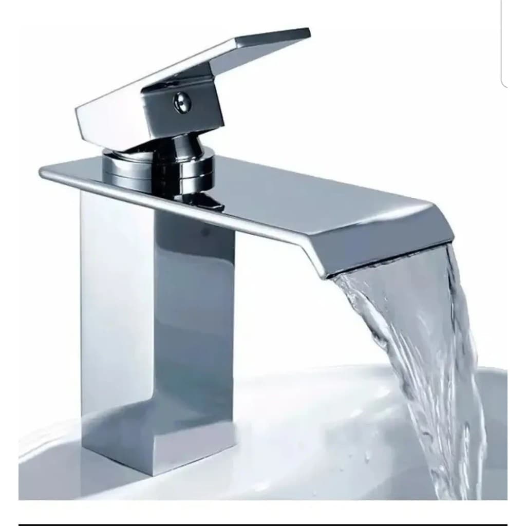 Torneira Banheiro Misturador Monocomando Cascata Quadrada