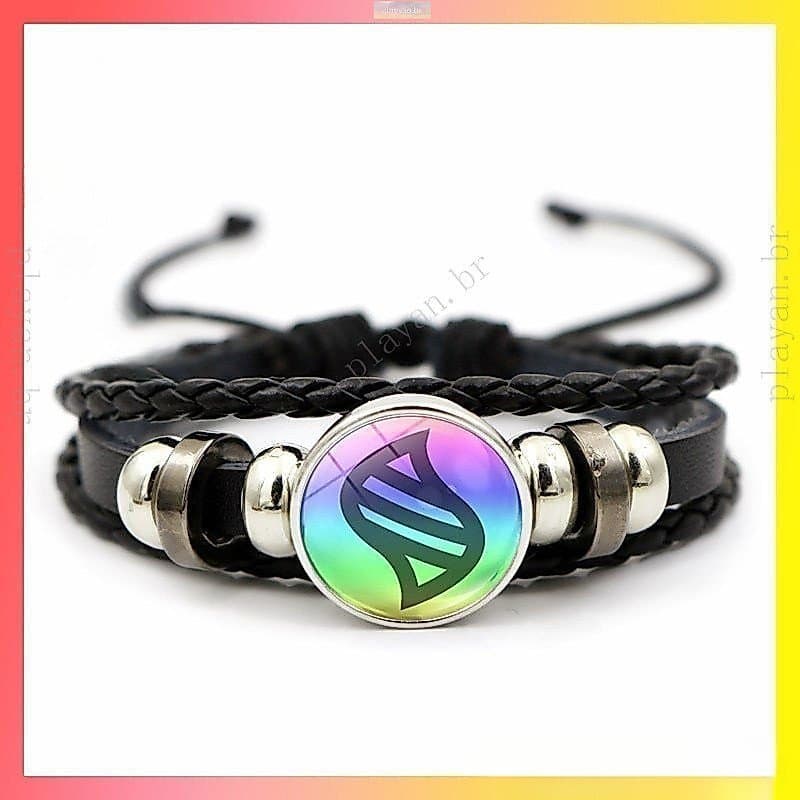 GUOGUH Homens Mulheres Pokémon Pulseira de Couro Tempo Gem Pikachu Joias Artesanais HXHJ