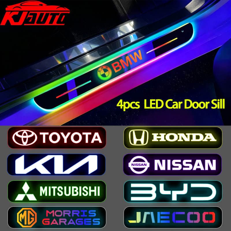 Luz LED Magnética Recarregável USB Para Soleira De Porta De Carro , Sensor Infravermelho , Logotipo Personalizado , Lâmp
