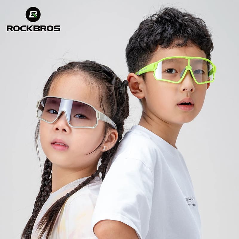 ROCKBROS Crianças Óculos De Ciclismo Polarizado Fotocromático UV400 Proteção Solar Esportivos MTB Estrada Tons