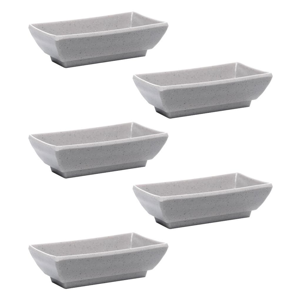 Kit 5 Porta Molho Shoyu ketchup Mostarda 10x6x3cm Toquio Granilite Melanina Lyor