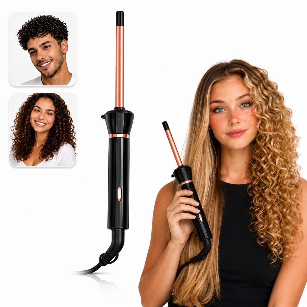 Modelador Bivolt de Cachos Cônico Profissional Aquecimento Rápido Maquina Potente