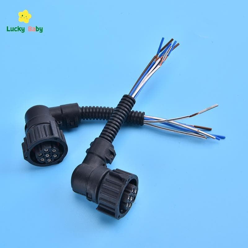 [Luckybaby-t] Pin Car Plug Soet Tru Para Luz Traseira Conector Fio 7 Furos J6 Bons Produtos