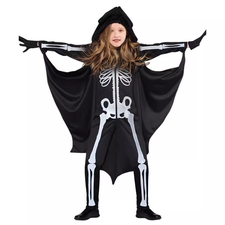 Roupas Infantis Morcego Bruxa Esqueleto Vampiro 2026