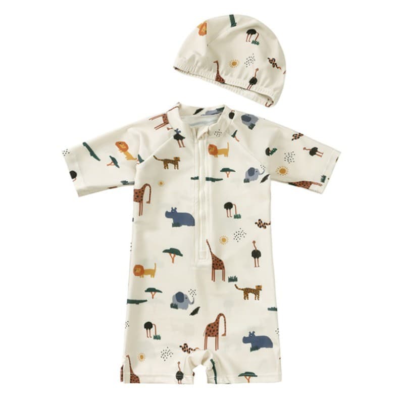 UV Bebê Menino Maiô De Uma Peça Macacão De Natação Babados SPF 50 Manga Longa Crianças Roupa De Banho Para Meninas 1 2 3