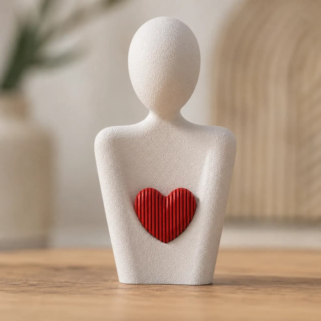 Escultura Coração De Mãe Decoração Presente Impressão 3d