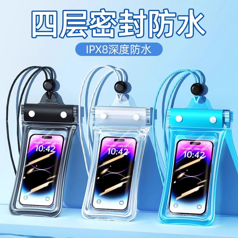 Tela sensível ao toque piscina subaquática deriva telefone móvel à prova dwaterproof água saco piloto à prova dwaterproo